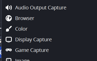 OBS add Window Capture